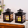 8'' Decorative Metal Candle Lantern with Tempered Glass