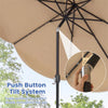 10 Ft Solar Powered Patio Umbrella with 24 LED Lights