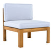 5-Piece Outdoor Sectional Sofa Set Solid Acacia Wood Beige with