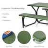 All-Weather Picnic Table & Bench Set, Green