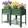 Elevated Raised Garden Bed with Storage Shelf