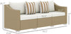All-Weather Wicker Patio Sofa with Cushions