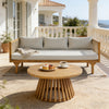 Outdoor Wicker Loveseat — 2 Piece Patio Set, Light Gray Rope Back