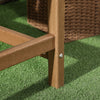 HDPE Outdoor Dining Chair — Weather-Resistant, Brown