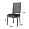 Cane-Back Solid Wood Dining Chairs, Set of 2