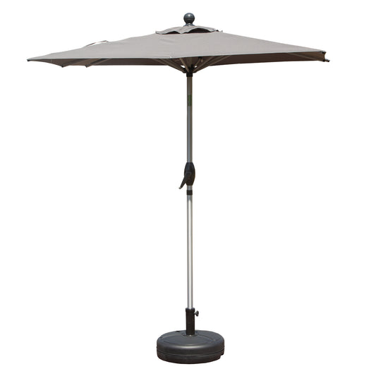 Rectangle Patio Umbrella with Crank Lift and Push-Button Tilt