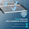 Clear Polycarbonate Door Canopy, 40.6" × 38"