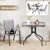 Outdoor Patio Dining Set with Metal Table and Chairs