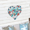 Coastal Seashell Heart Door Decor - Handcrafted Wall Hanger