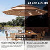10 ft Vented Patio Umbrella with Crank, Tilt & LED Lights