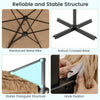 9.5Ft Tropical-Style Thatch Patio Umbrella, Natural Black