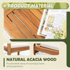 Acacia Wood 4-Piece Patio Conversation Set with Cushions