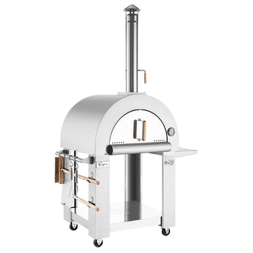 Outdoor Wood Fired Pizza Oven with Side Table