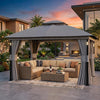 11' x 13' Patio Gazebo with LED Lighting and Netting