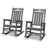 HDPE Outdoor Rocking Chair, Set of 2 — Grey