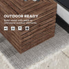 Umbrella Base Storage Table — Brown