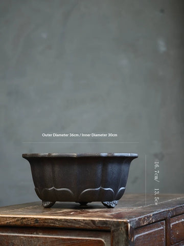 Antique-Bronze Yixing Clay Floor Planter