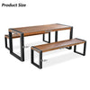 3-Piece Acacia Wood Outdoor Conversation Set for Patio and Garden