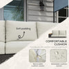Three-Seat PE Wicker Outdoor Sofa with Deep Seat, Beige