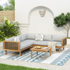 Premium Outdoor Sectional Seating Group — Waterproof Cushions, Teak Frame