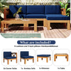 5-Piece Outdoor Sectional Sofa Set Solid Acacia Wood Beige with