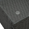 5-Piece PE Wicker Patio Sofa Set with Coffee Table