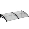 Clear Polycarbonate Front Door Canopy, 79 × 38 in.