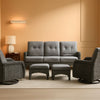 6-Piece Outdoor Patio Conversation Set, Brown Wicker