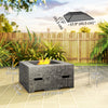 Charcoal Grey Stone-Texture Wood-Burning Fire Pit