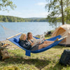 Quilted Double Hammock with Beechwood Spreader Bar