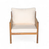 Woven Lounge Chair with Solid Wood Frame