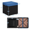 All-Weather Wicker Patio Storage Ottoman Set with Cushions (2-Piece)