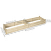 Solid Wood Raised Garden Bed with Two Planter Boxes, 96"