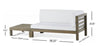 Outdoor Acacia Wood Loveseat and Coffee Table Set