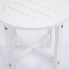 16-Inch HDPE Round Outdoor Side Table for Patio, Porch or Poolside