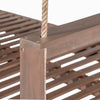 Acacia Wood Porch Swing Bed — Twin Size