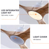 52-Inch Natural Wood 3-Blade Ceiling Fan with Dimmable Light