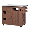 Extendable Outdoor Kitchen Island — Solid Wood