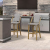 French Style Rattan Bar Stools Set for Outdoor Spaces-1