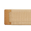 Woven Oak Dining Bench with Handwoven Cane Seat