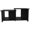 35" Black Rectangular Coffee Table, Manufactured Wood