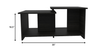 35" Black Rectangular Coffee Table, Manufactured Wood