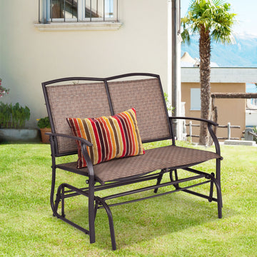 Iron Patio Rocking Chair for Two