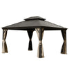 Hardtop Gazebo — 10x14 Ft, Galvanized Steel Permanent Structure
