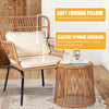 Outdoor Wicker Bistro Set, 3-Piece, Yellow Beige