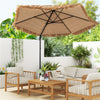 9.5Ft Tropical-Style Thatch Patio Umbrella, Natural Black