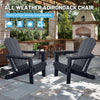 HDPE Adirondack Chairs, Set of 2 — Black