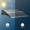 Clear Polycarbonate Door Canopy, 40.6" × 38"