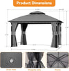 11' x 13' Patio Gazebo with LED Lighting and Netting