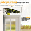 Polycarbonate Door Canopy 40" × 80", Brown